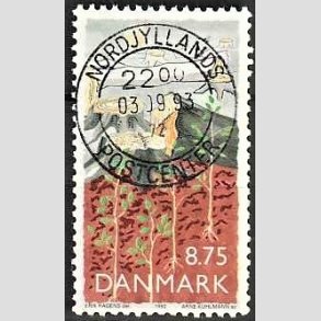 FRIM�RKER DANMARK | 1992 - AFA 1022 - Natur, Milj� og udvikling - 8,75 Kr. flerfarvet - Pragt Stemplet