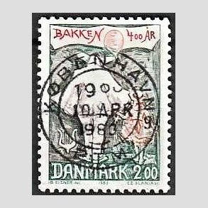 FRIM�RKER DANMARK | 1983 - AFA 766 - Dyrehavsbakken 400 �r - 2,00 Kr. flerfarvet - Pragt Stemplet