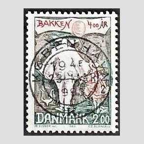 FRIM�RKER DANMARK | 1983 - AFA 766 - Dyrehavsbakken 400 �r - 2,00 Kr. flerfarvet - Pragt Stemplet