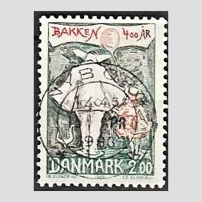 FRIM�RKER DANMARK | 1983 - AFA 766 - Dyrehavsbakken 400 �r - 2,00 Kr. flerfarvet - Pragt Stemplet