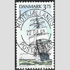 FRIM�RKER DANMARK | 1993 - AFA 1045 - Sejlskibe - 3,75 Kr. flerfarvet - Pragt Stemplet