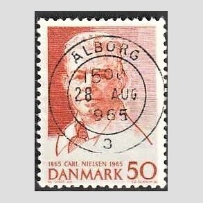 FRIM�RKER DANMARK | 1965 - AFA 435 - Komponist Carl Nielsen - 30 �re oranger�d - Pragt Stemplet �lborg