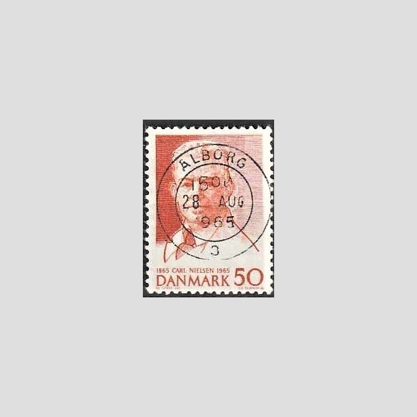 FRIMRKER DANMARK | 1965 - AFA 435 - Komponist Carl Nielsen - 30 re orangerd - Pragt Stemplet lborg