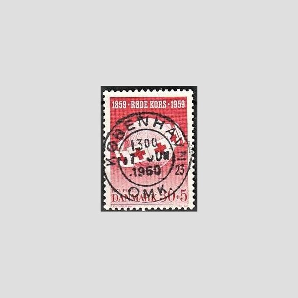 FRIMRKER DANMARK | 1959 - AFA 378 - Rde Kors - 30 + 5 re rd - Pragt Stemplet