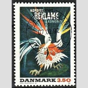 FRIM�RKER DANMARK | 1991 - AFA 999 - Dansk Plakatkunst - 3,50 Kr. flerfarvet - Pragt Stemplet