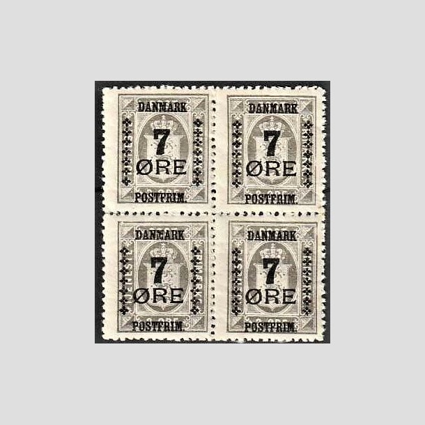 FRIMRKER DANMARK | 1926 - AFA 161 - 7/3 re gr Provisorium i 4-blok - Postfrisk