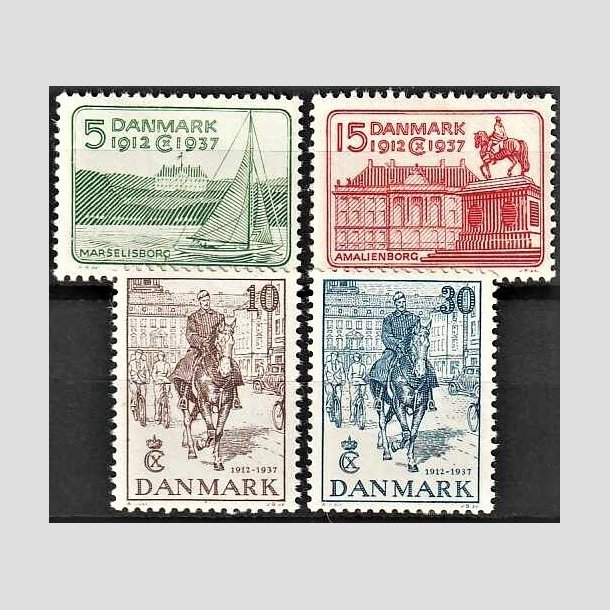 FRIMRKER DANMARK | 1937 - AFA 239-242 - Chr. X 25 rs jubilum komplet st - Ubrugt