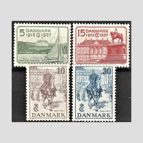 FRIMRKER DANMARK | 1937 - AFA 239-242 - Chr. X 25 rs jubilum komplet st - Ubrugt