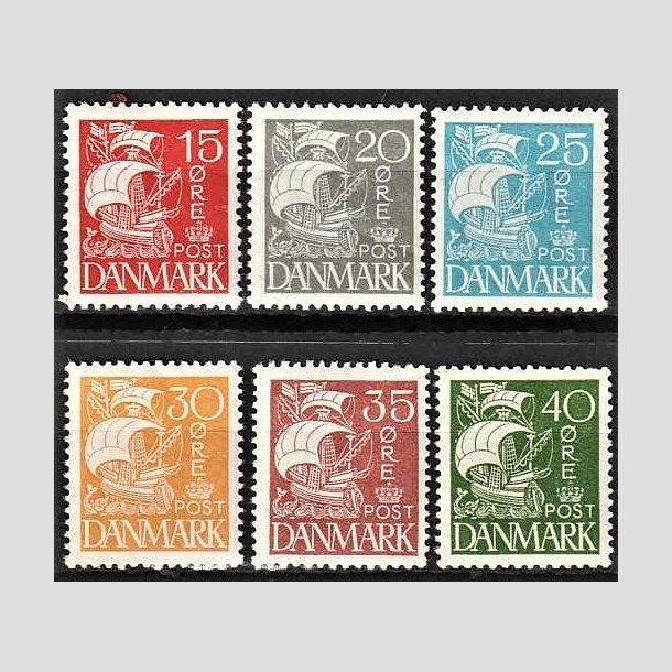 FRIMRKER DANMARK | 1927 - AFA 169-174 - Karavel i komplet st - Ubrugt