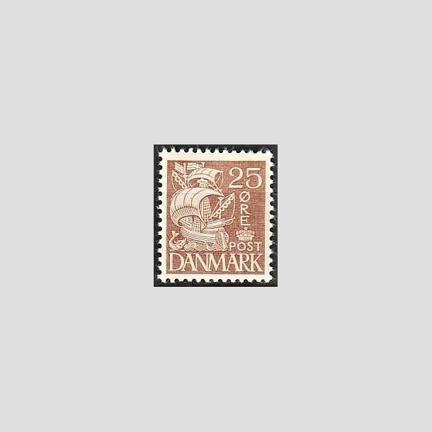 FRIMRKER DANMARK | 1934 - AFA 214 - Karavel 25 re brun Type I - Postfrisk