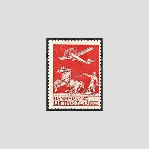 FRIMRKER DANMARK | 1925 - AFA 146 - Gl. Luftpost 25 re rd - Ubrugt