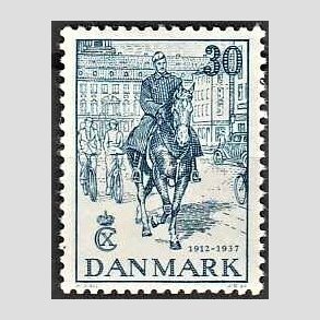 FRIMRKER DANMARK | 1937 - AFA 242 - Chr. X 25 re jubilum 30 re bl - Postfrisk