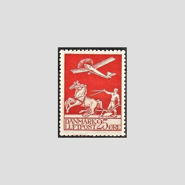 FRIMRKER DANMARK | 1925 - AFA 146 - Gl. Luftpost 25 re rd - Ubrugt