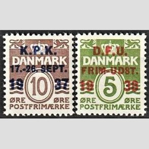 FRIMRKER DANMARK | 1937 - AFA 243,245 - K.P.K + D.F.U i st - Postfrisk