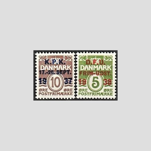 FRIMRKER DANMARK | 1937 - AFA 243,245 - K.P.K + D.F.U i st - Postfrisk