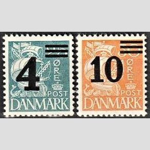 FRIMRKER DANMARK | 1934 - AFA 221,222 - 4/25 + 10/30 re i st - Postfrisk