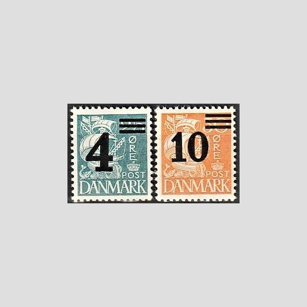 FRIMRKER DANMARK | 1934 - AFA 221,222 - 4/25 + 10/30 re i st - Postfrisk