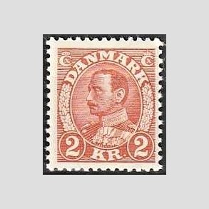 FRIMRKER DANMARK | 1934 - AFA 212 - Chr. X 2 Kr. brunrd - Postfrisk