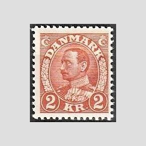 FRIMRKER DANMARK | 1934 - AFA 212 - Chr. X 2 Kr. brunrd - Postfrisk
