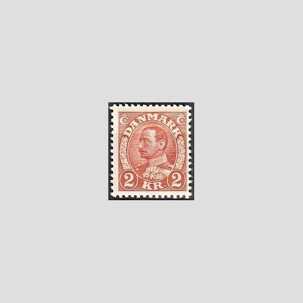 FRIMRKER DANMARK | 1934 - AFA 212 - Chr. X 2 Kr. brunrd - Postfrisk