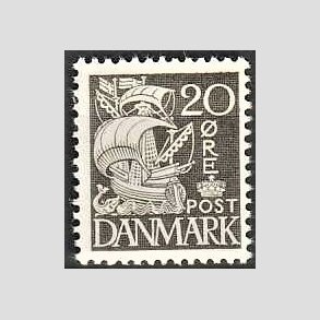 FRIMRKER DANMARK | 1937-40 - AFA 204a - Karavel 20 re gr Type II - Postfrisk