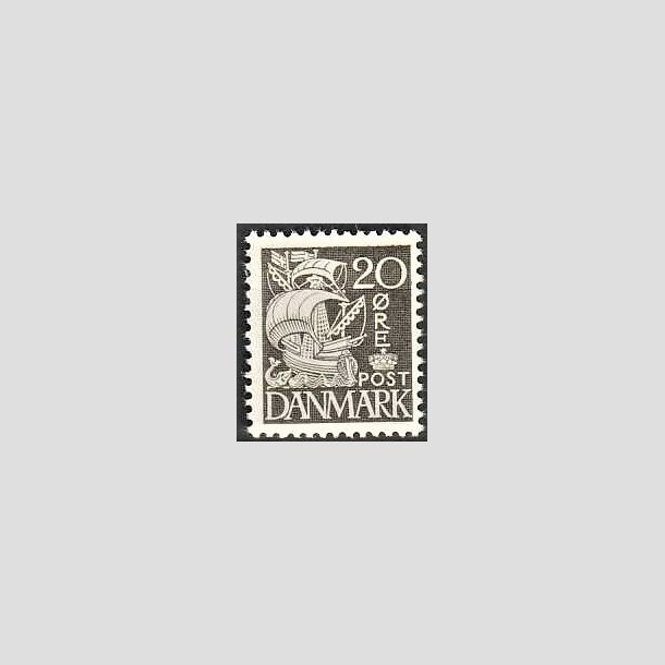 FRIMRKER DANMARK | 1937-40 - AFA 204a - Karavel 20 re gr Type II - Postfrisk