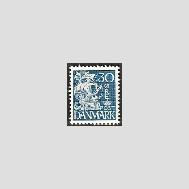 FRIMRKER DANMARK | 1937-40 - AFA 215a - Karavel 30 re bl Type II - Postfrisk