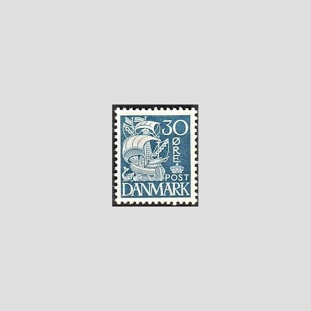 FRIMRKER DANMARK | 1937-40 - AFA 215a - Karavel 30 re bl Type II - Postfrisk