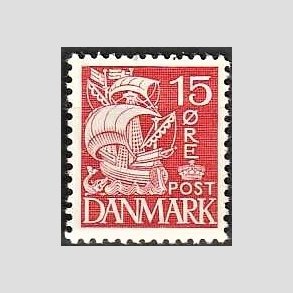 FRIMRKER DANMARK | 1937-40 - AFA 203a - Karavel 15 re rd Type II - Postfrisk