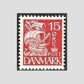 FRIMRKER DANMARK | 1937-40 - AFA 203a - Karavel 15 re rd Type II - Postfrisk
