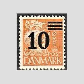 FRIMRKER DANMARK | 1934 - AFA 222 - 10/30 re orangegul provisorier - Postfrisk