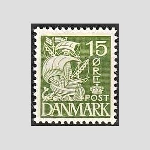 FRIMRKER DANMARK | 1940 - AFA 257 - Karavel 15 re grn Type II - Postfrisk