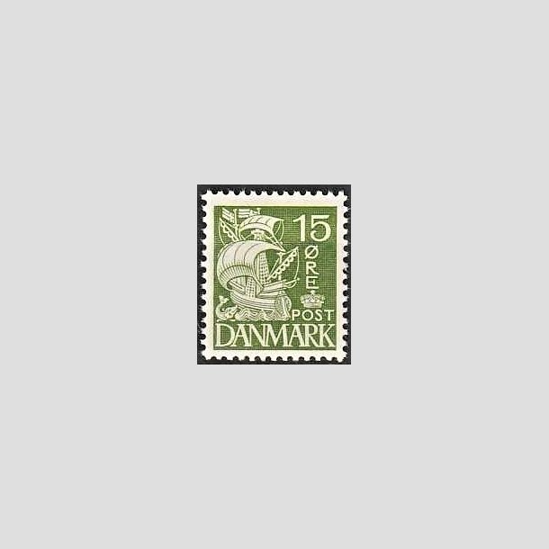 FRIMRKER DANMARK | 1940 - AFA 257 - Karavel 15 re grn Type II - Postfrisk