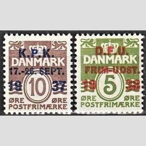 FRIMRKER DANMARK | 1937 - AFA 243,245 - K.P.K + D.F.U i st - Postfrisk