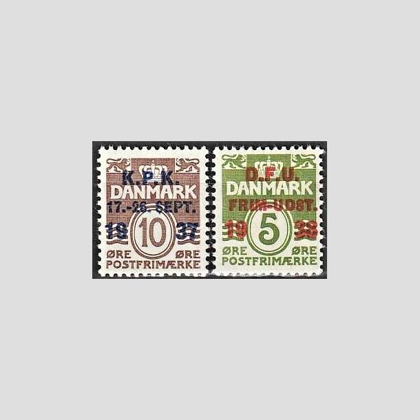 FRIMRKER DANMARK | 1937 - AFA 243,245 - K.P.K + D.F.U i st - Postfrisk