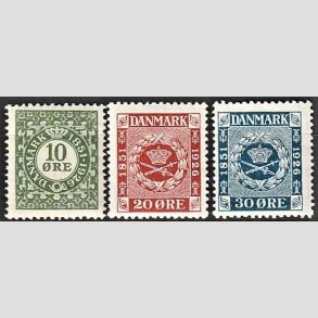 FRIM�RKER DANMARK | 1926 - AFA 154,155,156 - Frim�rkets 75 �rs i komplet s�t - Ubrugt