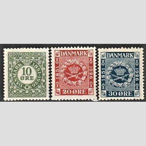 FRIM�RKER DANMARK | 1926 - AFA 154,155,156 - Frim�rkets 75 �rs i komplet s�t - Ubrugt
