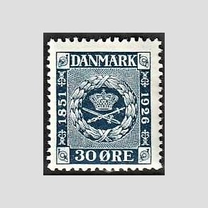 FRIM�RKER DANMARK | 1926 - AFA 156 - Frim�rkets 75 �rs jubil�um 30 �re bl� - Postfrisk