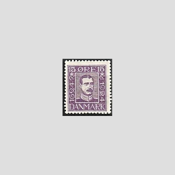 FRIMRKER DANMARK | 1924 - AFA 136 - Postjubilum 15 re violet - Ubrugt