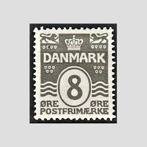 FRIM�RKER DANMARK | 1921-22 - AFA 123 - B�lgelinie 8 �re gr� - Ubrugt