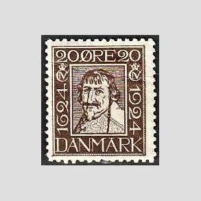 FRIM�RKER DANMARK | 1924 - AFA 141 - Postjubil�um 20 �re brun - Ubrugt
