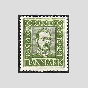 FRIM�RKER DANMARK | 1924 - AFA 132 - Postjubil�um 10 �re gr�n - Postfrisk
