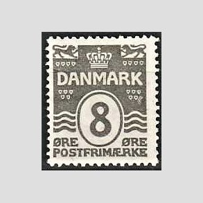FRIM�RKER DANMARK | 1921-22 - AFA 123 - B�lgelinie 8 �re gr� - Ubrugt