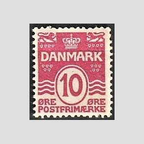 FRIM�RKER DANMARK | 1912 - AFA 65 - B�lgelinie 10 �re karminrosa - Postfrisk