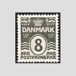 FRIM�RKER DANMARK | 1921-22 - AFA 123 - B�lgelinie 8 �re gr� - Ubrugt