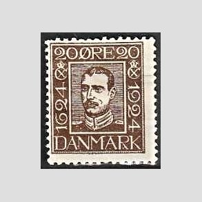 FRIM�RKER DANMARK | 1924 - AFA 143 - Postjubil�um 20 �re brun - Ubrugt