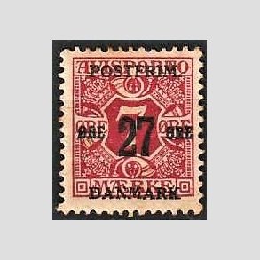 FRIMRKER DANMARK | 1918 - AFA 87x - 27 re/7 re rd tak. 12 3/4 provisorier - Ubrugt