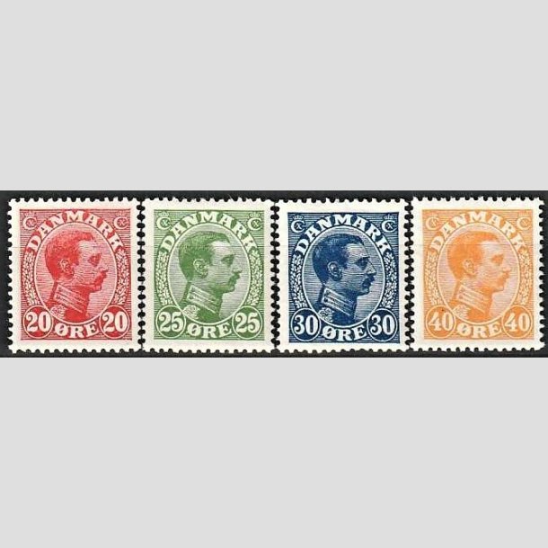 FRIMRKER DANMARK | 1925-26 - AFA 147,148,149,150 - Chr. X 20 til 40 re - Ubrugt