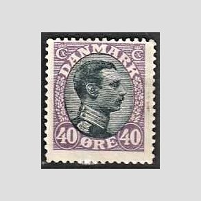 FRIMRKER DANMARK | 1918-20 - AFA 105 - Chr. X 40 re lilla/sort - Postfrisk