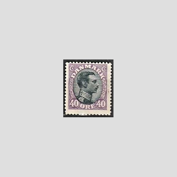 FRIMRKER DANMARK | 1918-20 - AFA 105 - Chr. X 40 re lilla/sort - Postfrisk